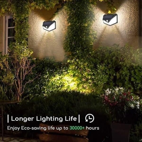100 LED Solar Motion Sensor Light Outdoor – Wireless Security Night Light for Home, Garden & Wall – Bright Waterproof Solar Lights view 3