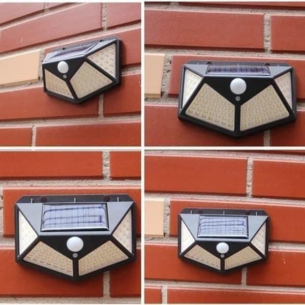 100 LED Solar Motion Sensor Light Outdoor – Wireless Security Night Light for Home, Garden & Wall – Bright Waterproof Solar Lights view 4