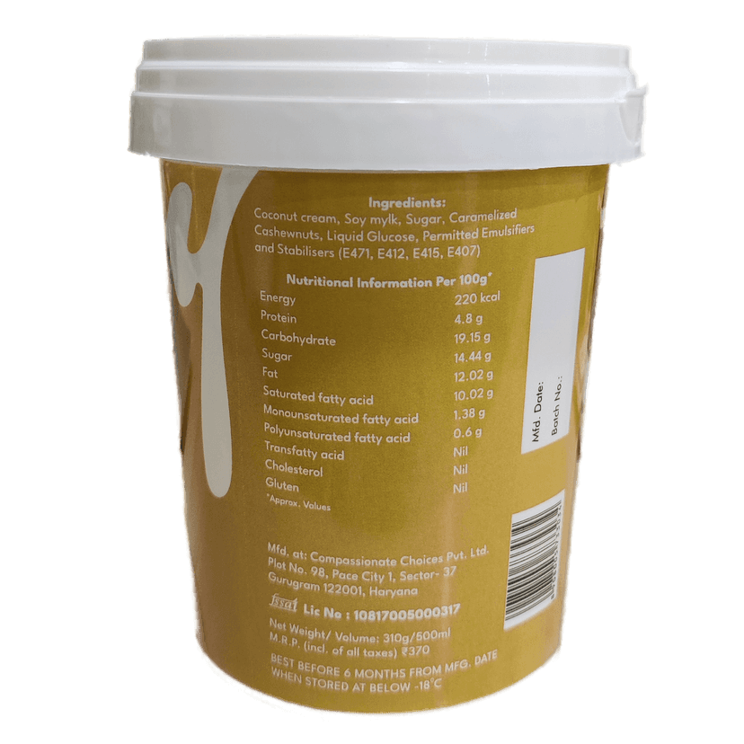 White Cub Butter Scotch Frozon Desert Dairy Free, 500 ml view 2