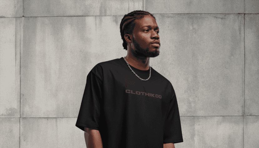 Oversized heavyweight t-shirt (Old Bull, 220 gsm, Black) view 9
