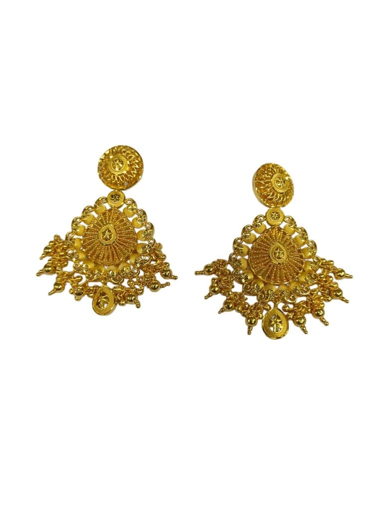 Gold Plated Kundan Choker Necklace Set with Earrings for Women view 2