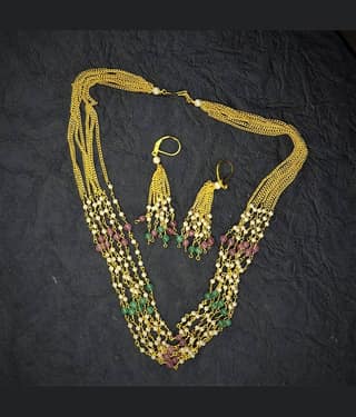 Charms Multicolor Alloy Necklace Set ( Pack of 1 )