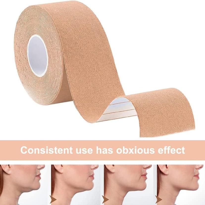 DHRUVINSRI Instant Face Lift Tape– Non-Surgical, Youthful Contouring (2.5 cm x 5m), Myofascial Face Tightening & Sculpting Tape for view 5