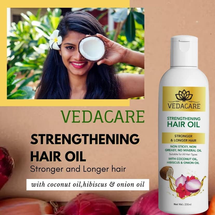 Vedacare Strengthening Hair Oil - |hair__001| view 5