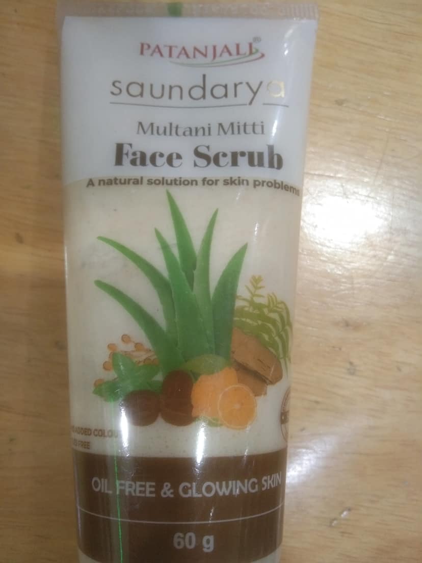 Patanjali Saundary Multani mitti Face scrub Oil free & glowing skin