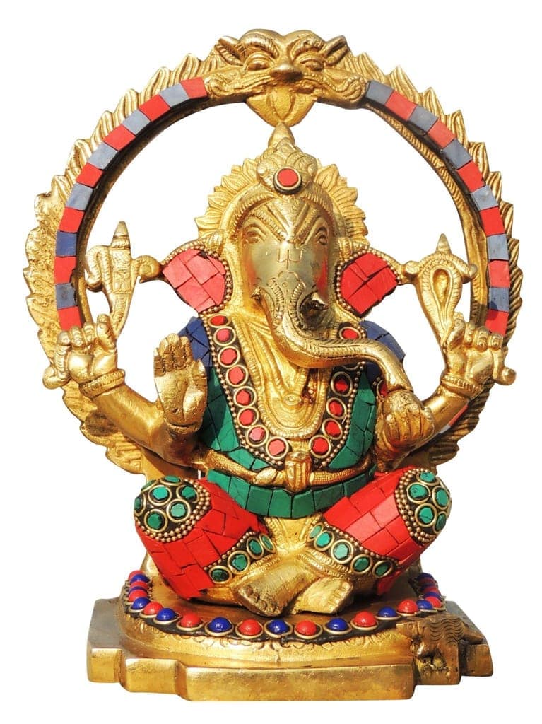 Brass Showpiece Ganesh Ji (BSMAS1005 G) view 2