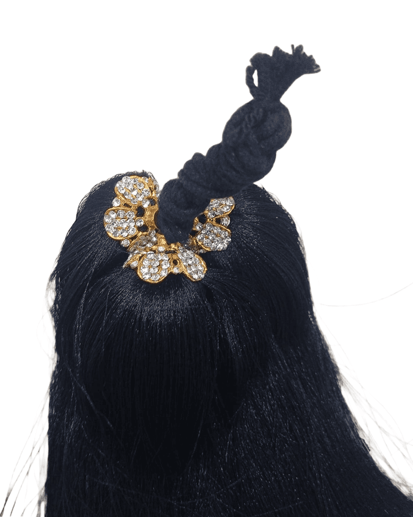 Black Tassel with Rhinestone Cap view 3