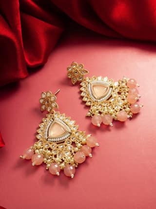 Morison Golden Triangular Earrings Contemporary Chic