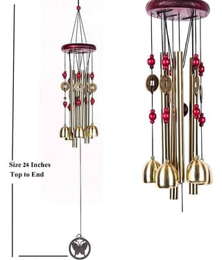THR3E STROKES Metal Wind Chimes Stainless Steel Rod Indoor Windchime Pack of 1