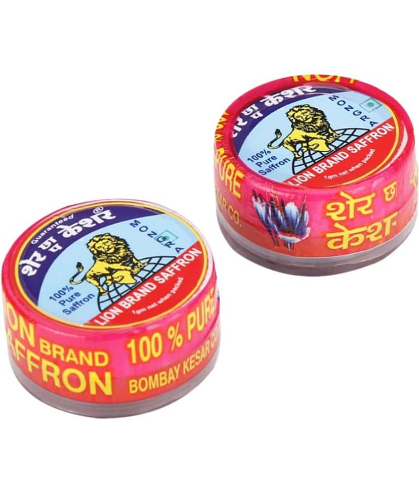 Lion Brand Grade A+++ Premium Kashmiri Mongra Kesar/Saffron Keshar for Pregnant Women, Biryani and Sweets 2 gm Pack of 2 view 2