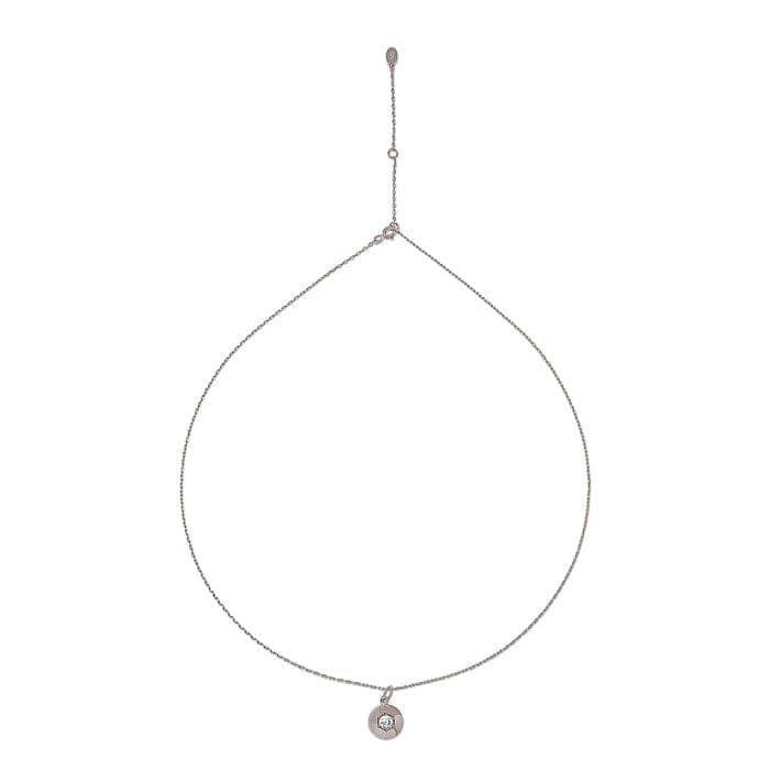 Silver Round Illusion Pendant with Chain view 7