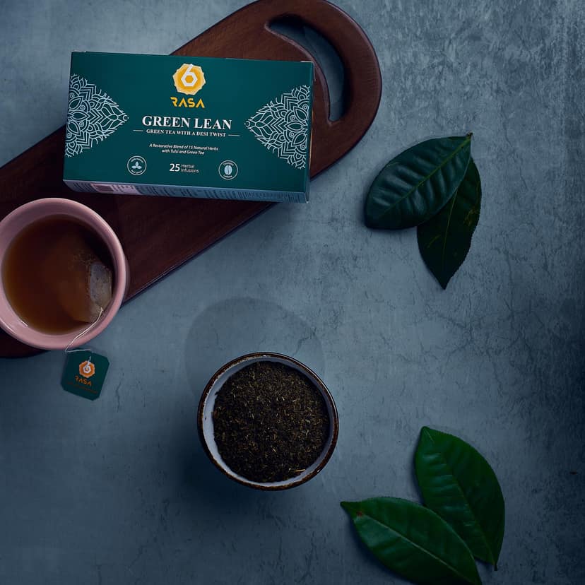 6rasa Green Lean Green Tea Bags | (2.0g Each) (Pack of 1, 25 Dip Bags) view 4