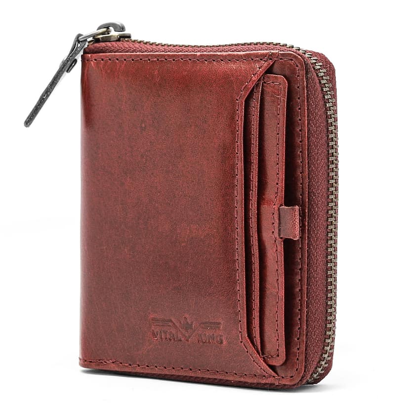 Vital King Men Trendy, Travel Tan Genuine Leather Wallet (10 Card Slots) view 2