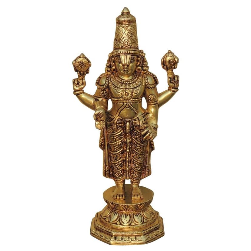 Brass Wall Hanging Showpiece Tirupati Balaji, Height : 11.5 Inch (BSMAS1770 E) view 2