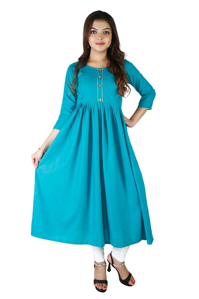Maternity Gown: Stylish Rayon Feeding Kurti for Pregnancy and Breastfeeding view 2