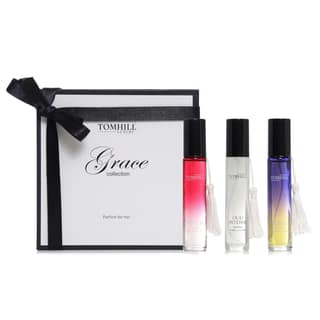 TOMHILL Grace Collection for Her – Set of 3 Luxury Perfumes: Crystal, Oud Intense, and Floral – Elegant Gift Box for Women’s Fragrance Lovers, Ideal for Special Occasions