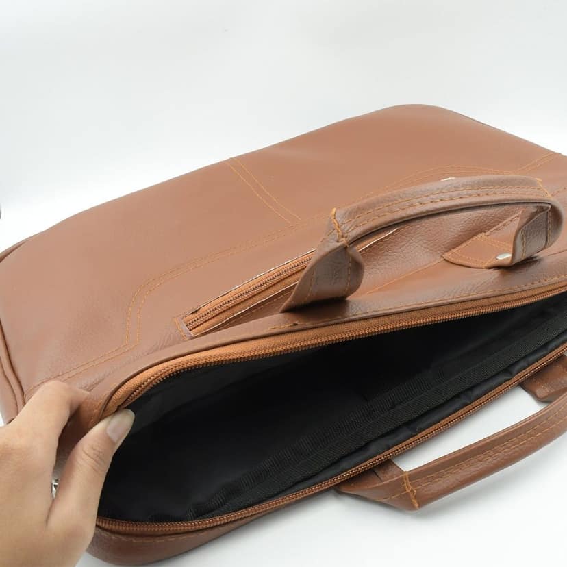 Multipurpose Bag, Shoulder Side Bag Office Laptop Faux Leather Executive Formal Laptop & MacBook Messenger / Office / Travel / Business / Shoulder / Hand / Sling Bag for Men Women with Multiple compartments view 6