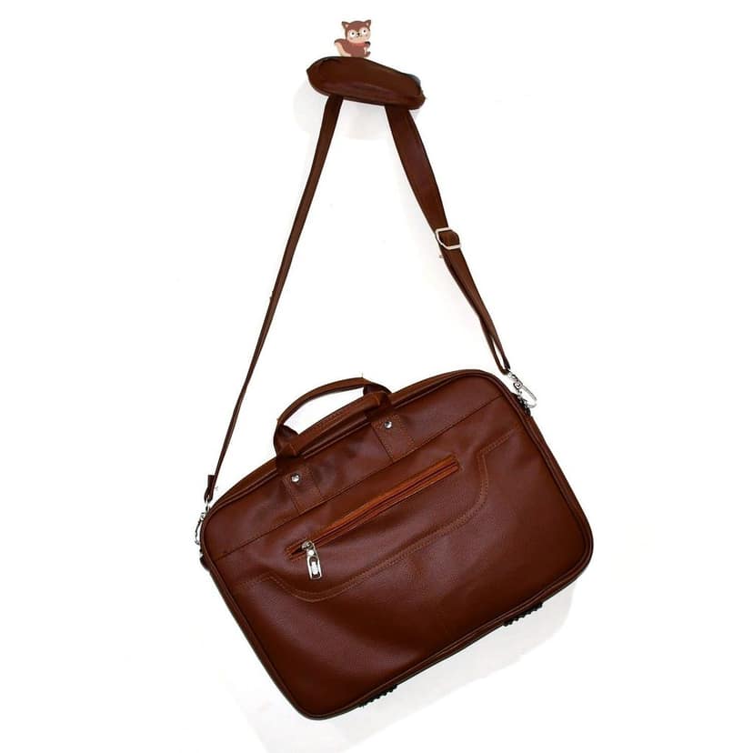 Multipurpose Bag, Shoulder Side Bag Office Laptop Faux Leather Executive Formal Laptop & MacBook Messenger / Office / Travel / Business / Shoulder / Hand / Sling Bag for Men Women with Multiple compartments view 7