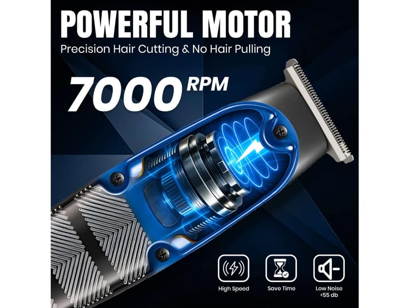 VGR V-981 Professional Hair Clipper with LED Display Trimmer 150 min Runtime 4 Length Settings (Blue) view 3