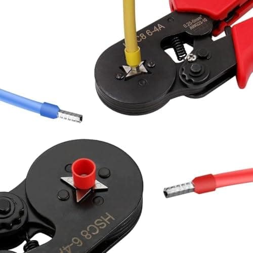 Crimping Pliers for Wire Self-Adjusting Crimping Tool 0.25-10mm AWG23-7 Ferrule Wire Crimper Plier with Ratcheting Mechanism Ferrule Crimping Tool Plier for Wire and Terminals - (Wire Crimper) view 3