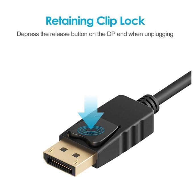 DisplayPort Male (DP) To 4K HDMI Female Adapter 1080 @ 60Hz Converter for PC/Laptop/Projector/HDTV (Black/White) view 6