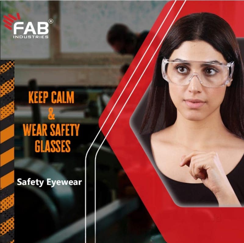 Safety Goggles - Fab Over The Spectacle Safety Eyewear Safety Glasses - CE-EN166F Standard