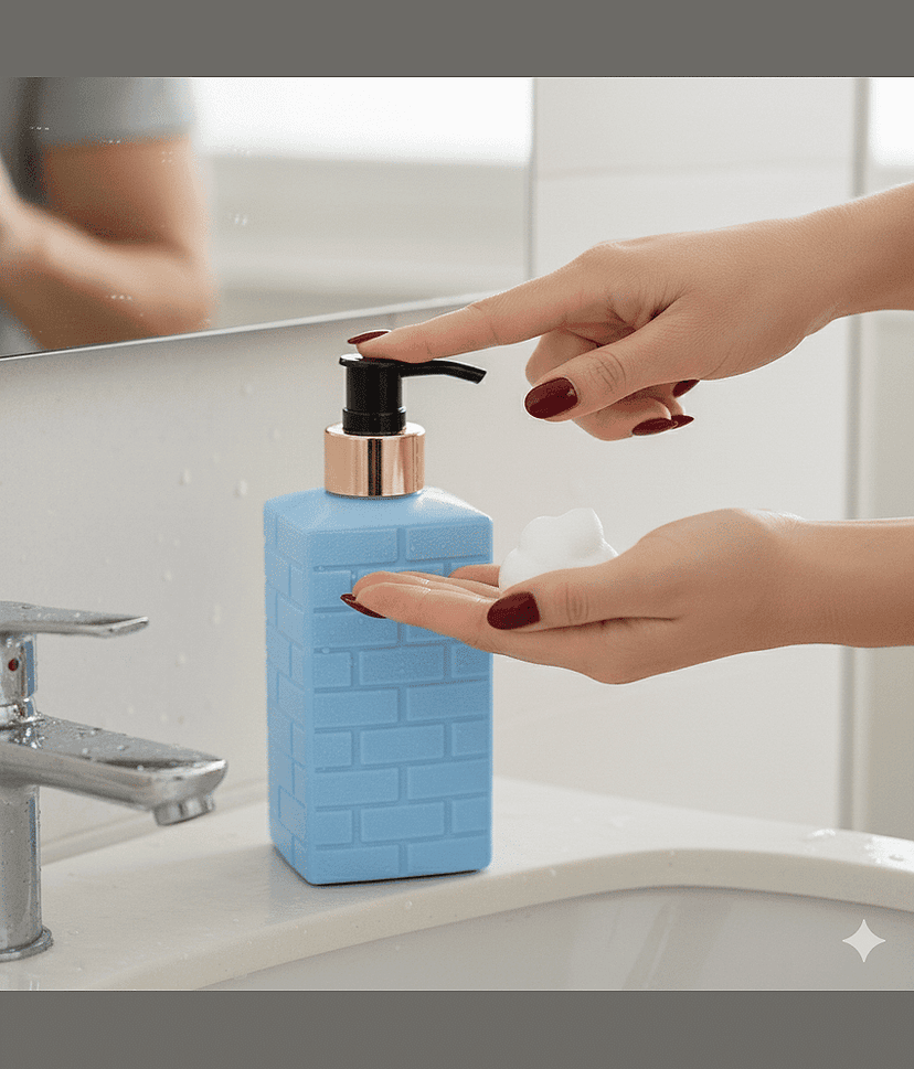 Purple Dust Plastic Soap Dispenser Pump Bottle for Bathroom and Kitchen Use – Refillable Liquid Hand Wash, Shampoo, and Lotion Dispenser (1 Pc) view 2