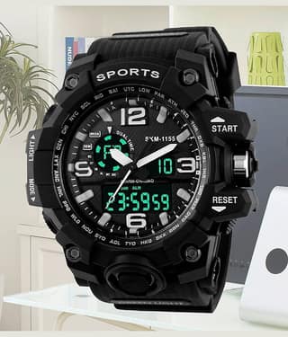 Harbor Black Silicon Analog-Digital Men's Watch