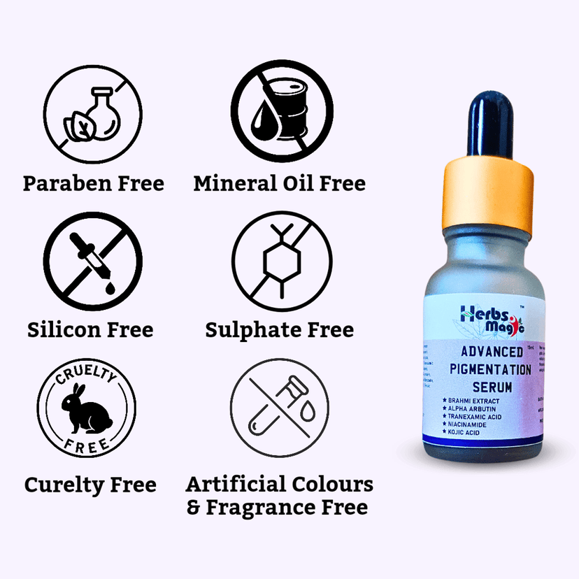 Herbs Magic Advanced Pigmentation Serum for Pigmentation & Dark Spots Removal | Remove Blemishes, Acne Marks & Tanning 15ml for women and mans view 4