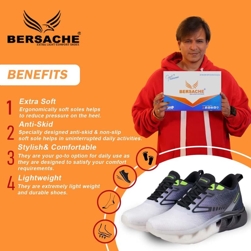 Bersache Premium Sports ,walking,Gym,cricket, Trending Running Shoes For Men's view 2