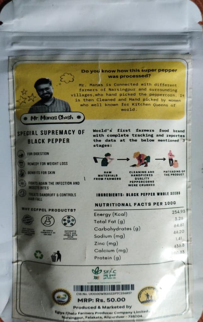 Black pepper powder view 2