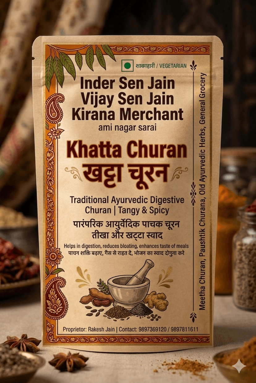 Khatta Churan Traditional Ayurvedic Digestive Powder Tangy and Spicy Herbal Churan 250gm