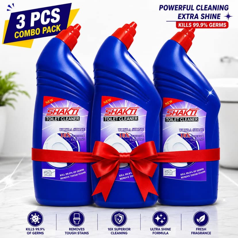 SHAKTI Toilet Cleaner 1 Ltr - 3 Pcs Combo view 7