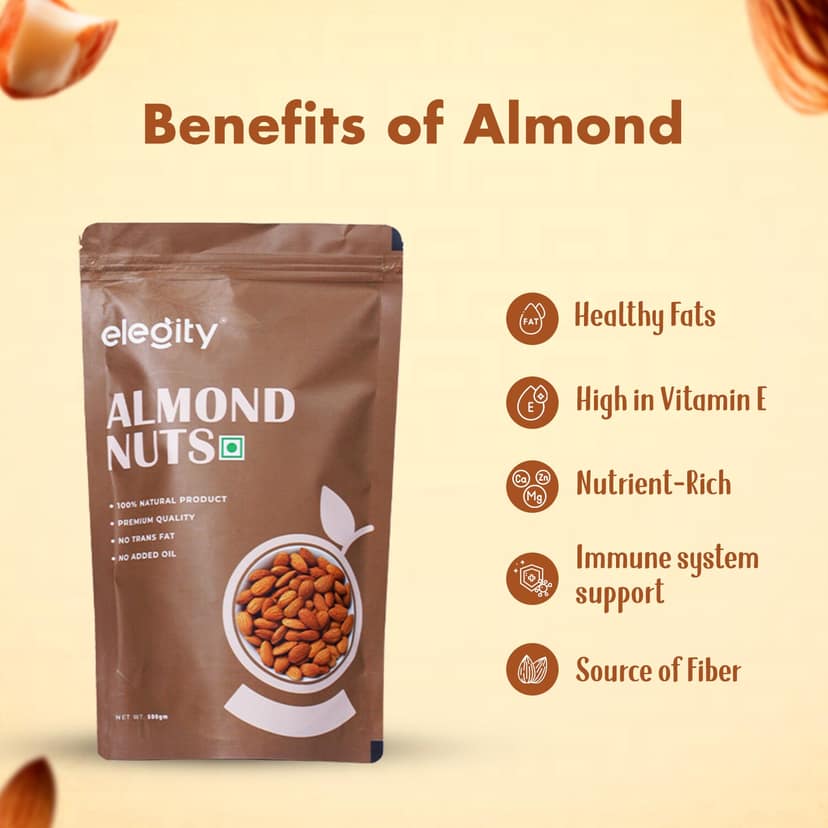 ELEGITY Dry Fruit Combo Pack | California Almonds, Pistachios, W320 Cashew, Green Raisins (500 gm each) | 100% Natural, No Added Preservatives | Nutritious Snacks - Pack of 4 view 2
