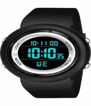 Om Collection - Black Silicon Digital Men's Watch