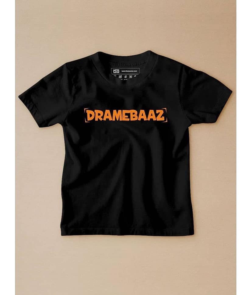 Be Awara Pack of 1 Unisex for Baby Cotton T-Shirt ( Black )