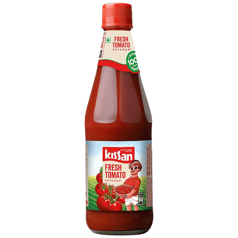 Kissan Fresh Tomato Ketchup, 500 G Bottle view 2