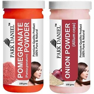 PARK DANIEL Pure & Natural Pomegranate Powder & Onion Powder Combo Pack of 2 Bottles of 100 gm (200 gm ) (200 ml)