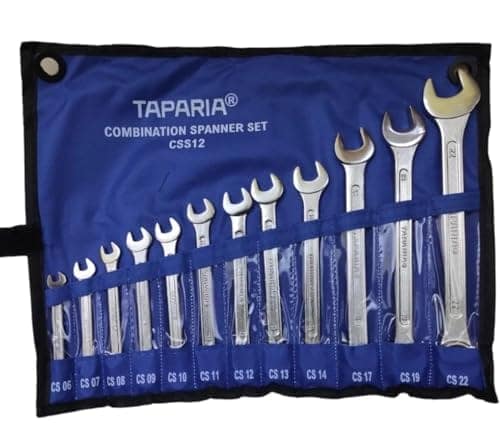 Taparia Combination Spanner Set 12pc Wrench Chrome Vanadium CSS12 view 2