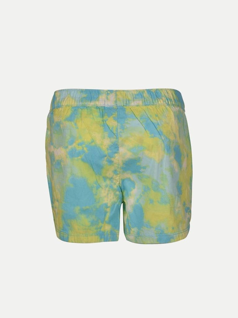 Girls Blue / Yellow Tie n Dye Shorts view 4