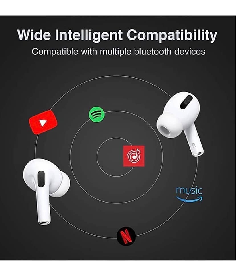 UBON J18 SCREEN TUCH BUDS Bluetooth True Wireless (TWS) On Ear 60 Hours Playback Active Noise cancellation IPX4(Splash & Sweat Proof) White view 2