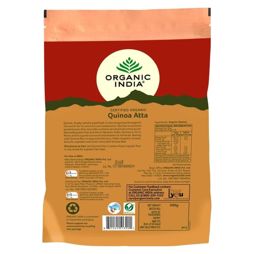 Organic India Quinoa Atta Nutritious Food (500 g) view 4