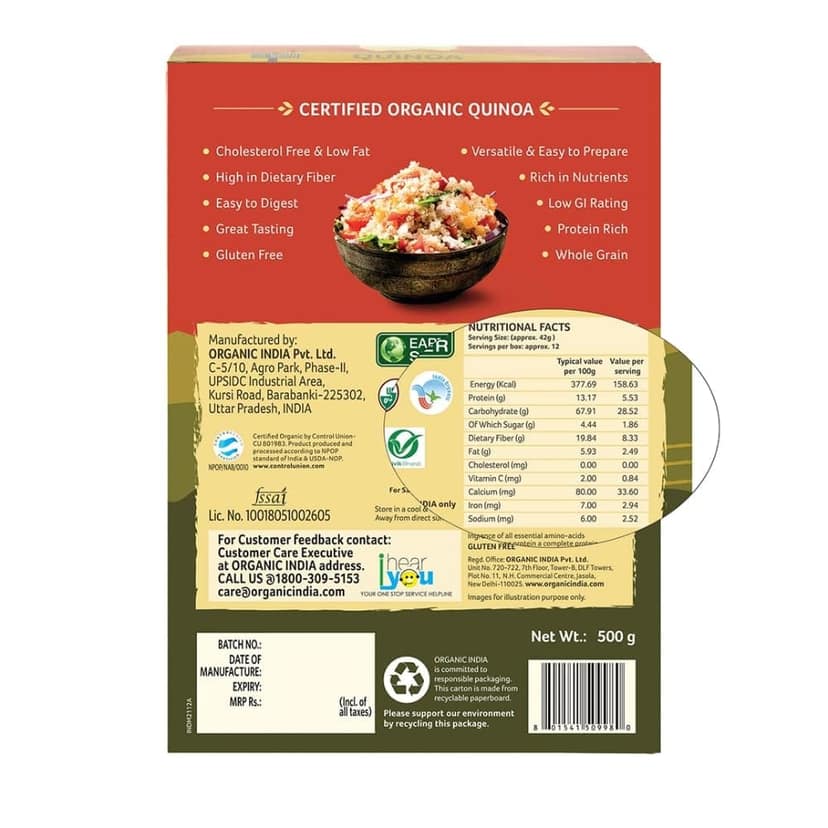 Organic India Quinoa Atta Nutritious Food (500 g) view 6