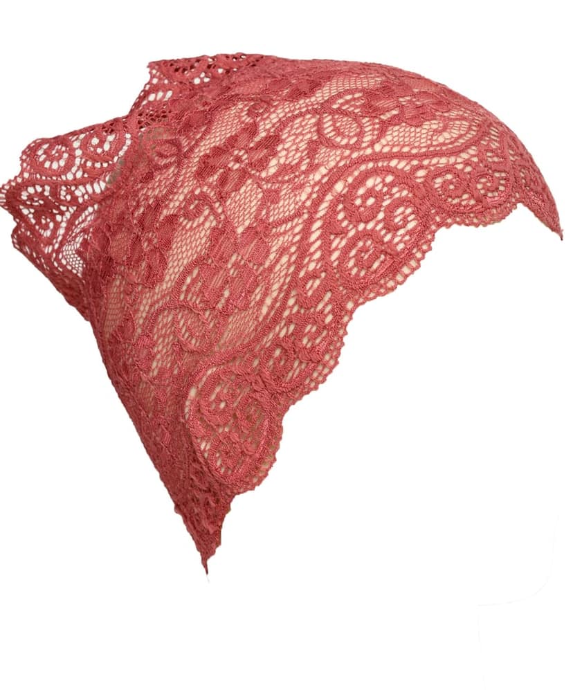 Girls and Womens Hijab Cap Hijab Headband, Under Hijab Scarf Dark Maroon and Light Maroon Naqab Head Scarf (2 pcs) view 3