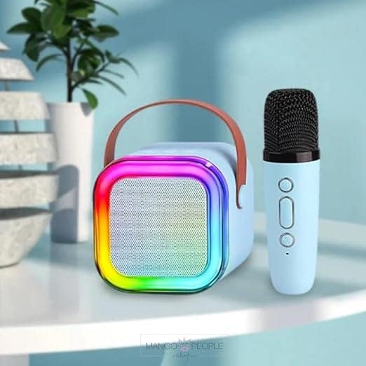 Karaoke Mic with Speaker for Kids | Bluetooth Speaker with Mic | Wireless Party Speaker with Lights | Mini Sound System | Mic with Bluetooth Speaker for Singing & Fun | Portable Karaoke Set view 2