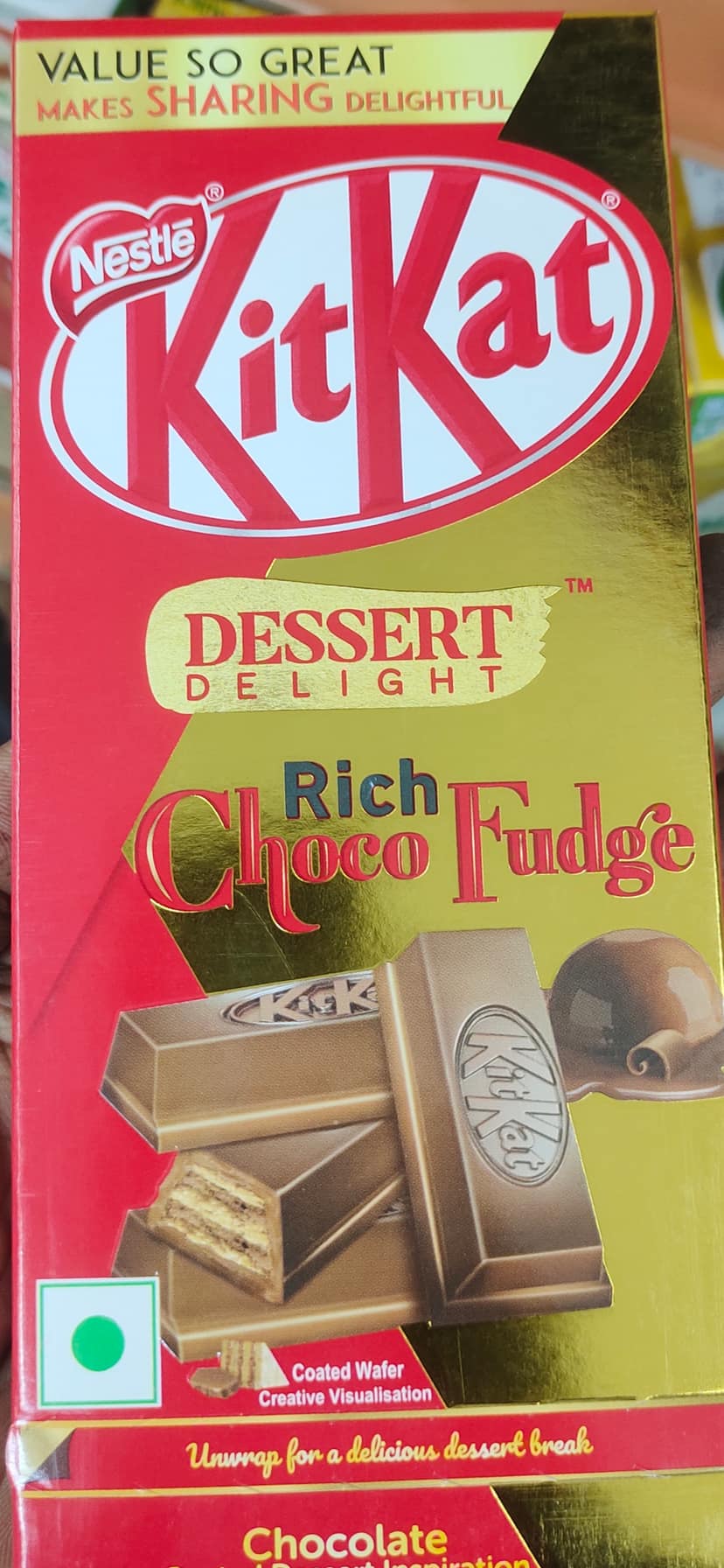 Nestle KitKat - Dessert Delight, Rich Choco Fudge Wafer Bar, Gift Pack,