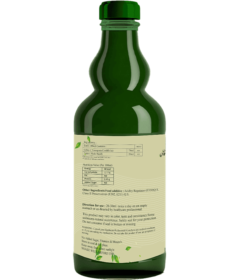 Giloy Tulsi sugar free Juice Pack of 3 - 1000ml view 2