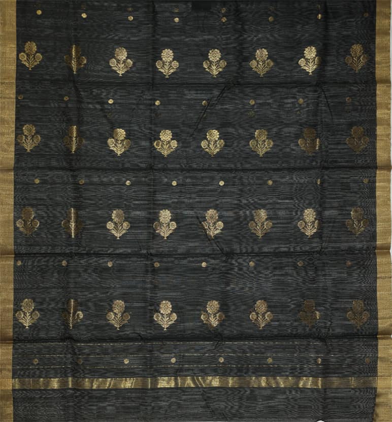 Handloom Chanderi Unstitched 2-Piece Silk By Cotton Suit Set view 2