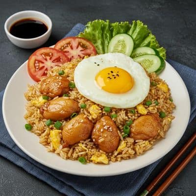 Egg With Chicken Fried Rice