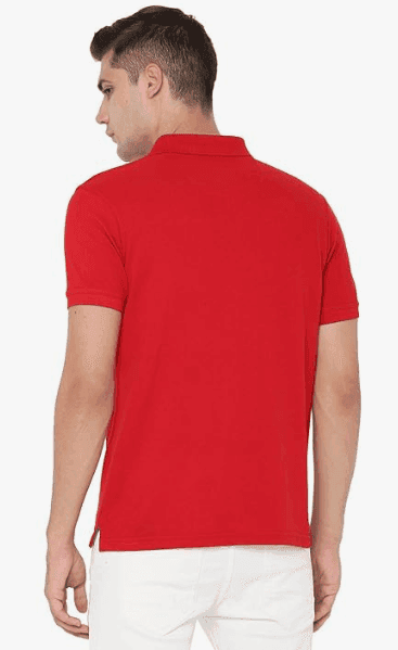 Red Polo T-Shirt - Men's Classic Short Sleeve Polo view 3